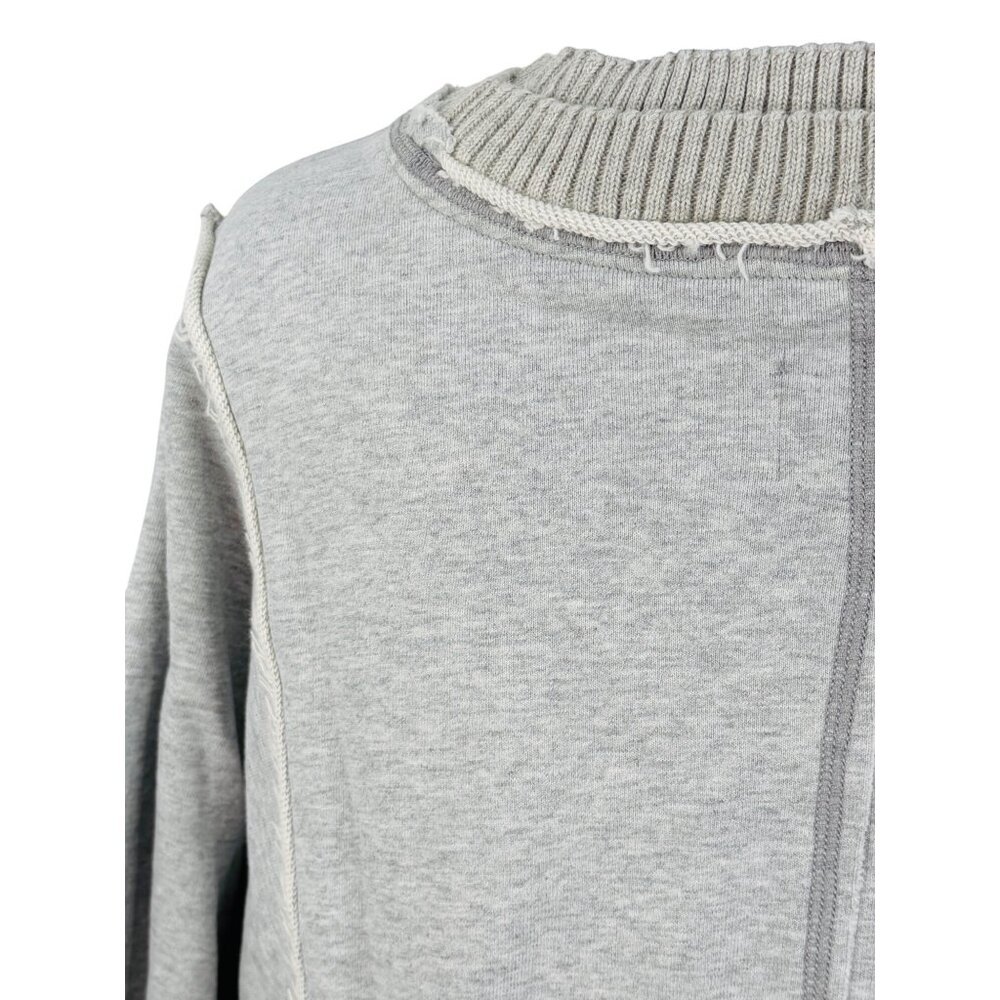 NWT Free People Gray Slouchy Crew Neck Sweater| Coastal Grandmother Quiet Luxury - Picture 9 of 16